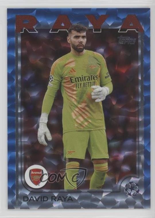 2024-25 Topps UEFA Club Competitions Icy Blue 60/75 David Raya #154 n0c