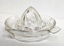 HAZEL ATLAS "CRISS CROSS" CLEAR CITRUS JUICER REAMER