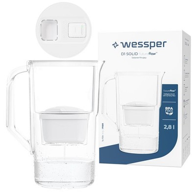 Wasserfilter Kanne Kunststoff 2,8 L Wessper D1 SOLID FutureFlow 1 Kartusche