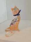 Vecchia Murano Millefiori Glass Cat 4.5in