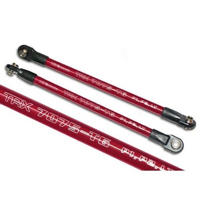 Traxxas 5318X Red Aluminum Push-Rods (2): 1/10 Revo 3.3 E-Revo & Summit