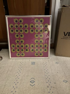 Paul M. Levy Abstract Geometric 1969 Screen Print Art Framed