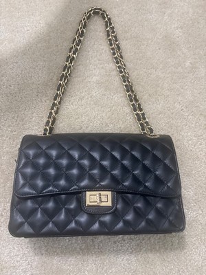 Roberta Rossi quilted shoulder and crossbody Black