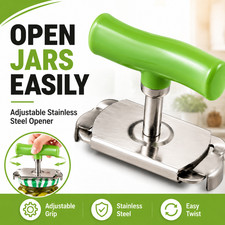 NEW Adjustable Stainless Steel Twist off Jar Opener For Seniors with Arthritis