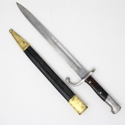 Argentine M1909 Mauser Bayonet Hooked WKC Solingen Leather Scabbard w/Fittings C
