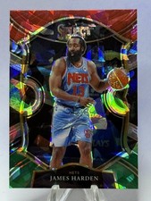 2020-2021 Panini Select James Harden Red White Green Cracked Ice 