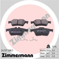 Zimmermann BremsbeläGe BremsklöTze Hinten FüR Ford Focus II Da_ HCP DP 1.6