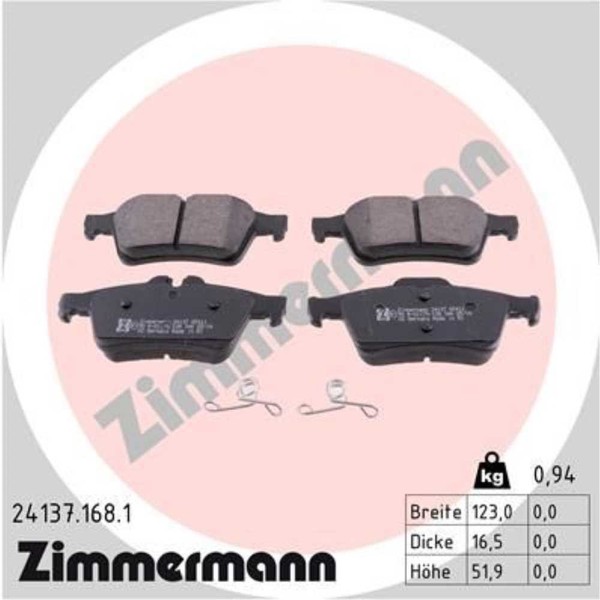 Zimmermann BremsbeläGe BremsklöTze Hinten FüR Ford Focus II Da_ HCP DP 1.6-image