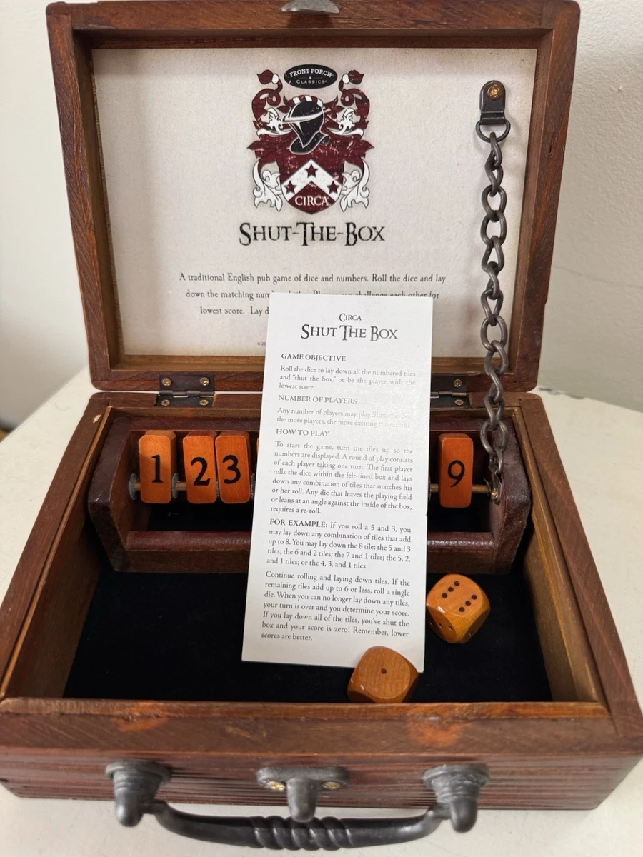 Front Porch Classics Liar's Dice - Exciting Bluffing Game in Wooden Dice Box wit