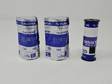 FUJICHROME Velvia 100F Daylight RAP 120 Color Reversal Film 3-Pack Exp 01/05