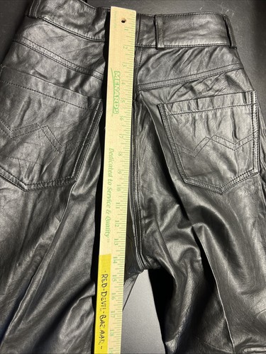 Arrow Leather Women's Leather Straight Leg Pants Black Size Medium Lined. ST17 - Picture 10 of 13