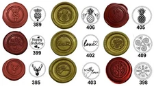 Wax stamp sealing design coins. These WILL ONLY FIT OUR OWN HANDLES. No wax Incl