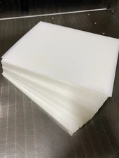 HDPE high density polyethylene plastic sheet 8.5x11 - 100 sheets .035 thick