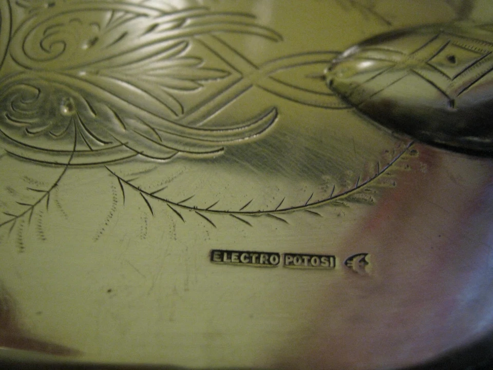 ELECTRO POTOSÍ de corte británico de lujo de la década de 1880, Birmingham Inglaterra CUCHARA DE MIGA DE BUTLER Foto 4 de 4