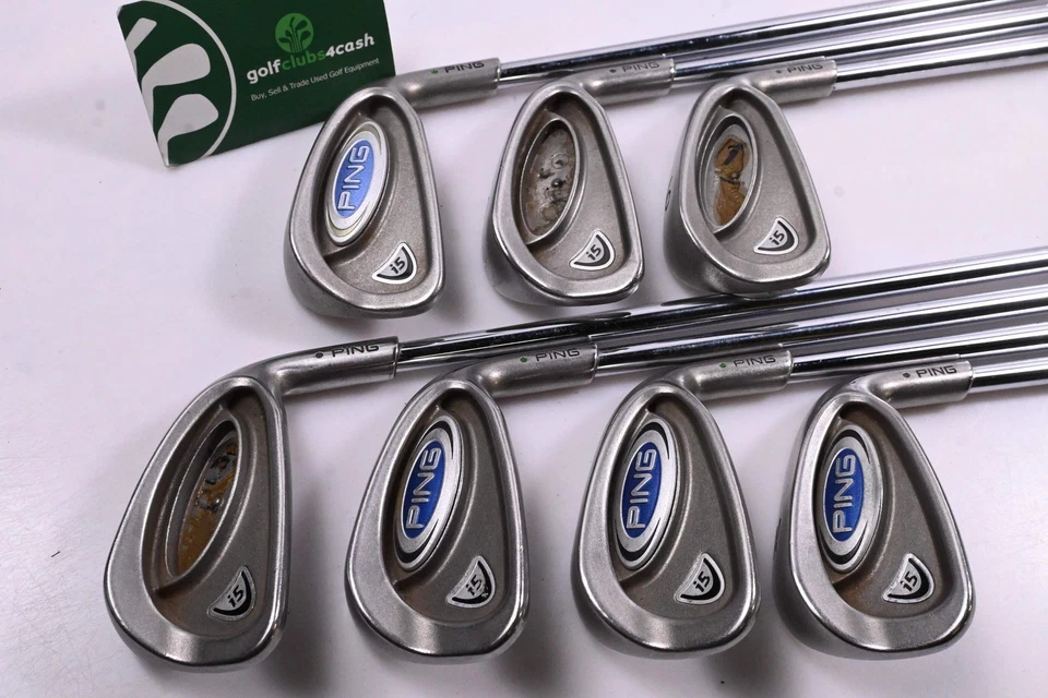 Ping i5 Irons / 4-PW / Green Dot / Stiff Flex Ping AWT Shafts - Image 2 of 4