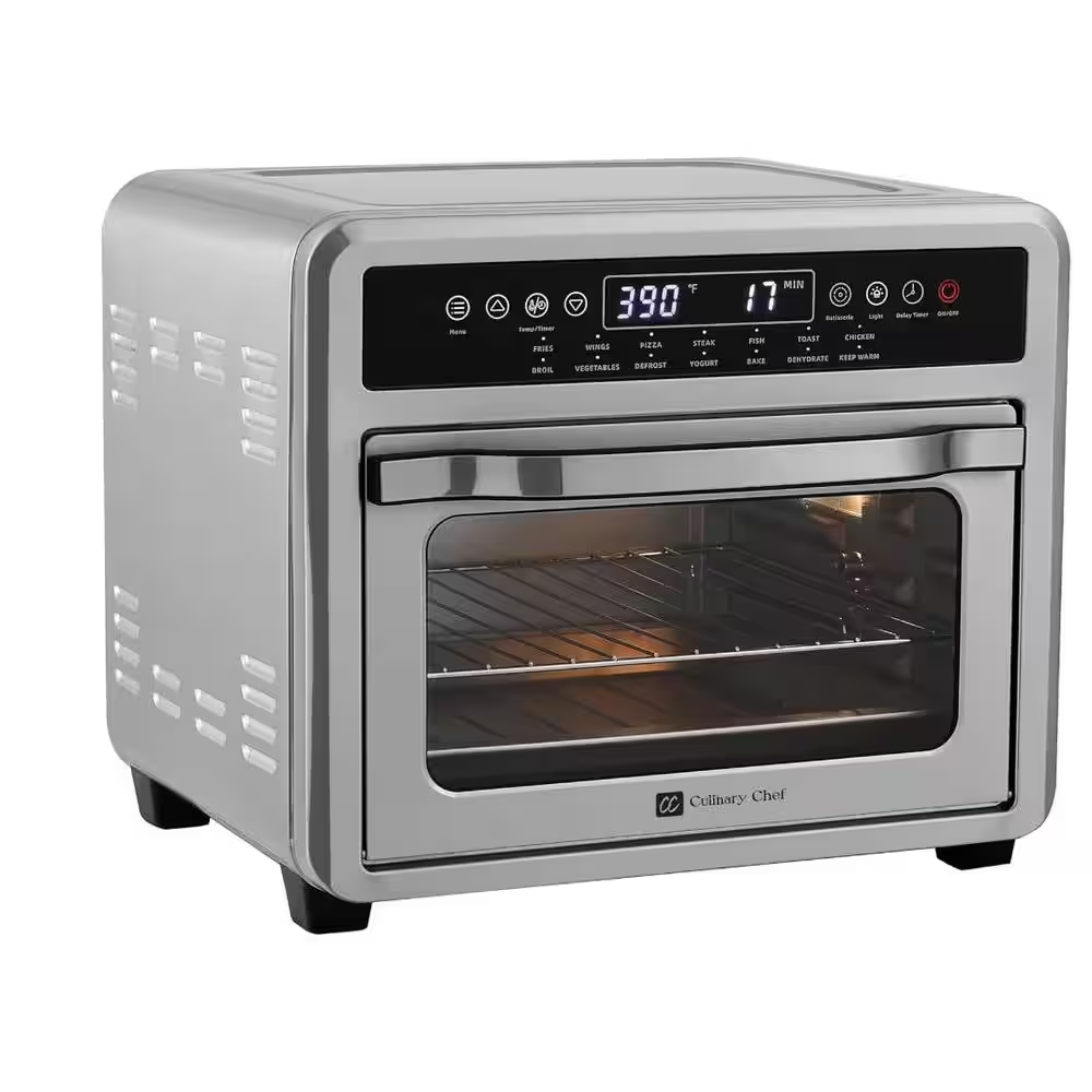 26 Quart Digital Air Fryer Oven with 10-In-1 Countertop Toaster Features