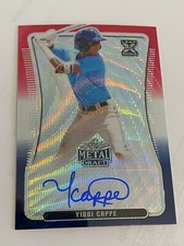 YIDDI CAPPE 2020 LEAF METAL DRAFT BASEBALL RED WHITE BLUE PRIZM ROOKIE AUTO 4/5