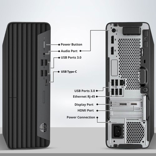 HP G6 Gaming Desktop PC Intel i7-10th 64GB SSD Nvidia GTX 24in LED Wi-Fi Win11 - Afbeelding 2 van 10