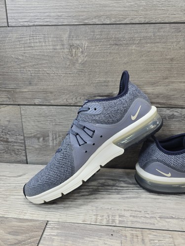 Zapatillas Nike (922884-400) Air Max Sequent 3 Obsidiana/Blanco Talla 7Y - Imagen 12 de 14