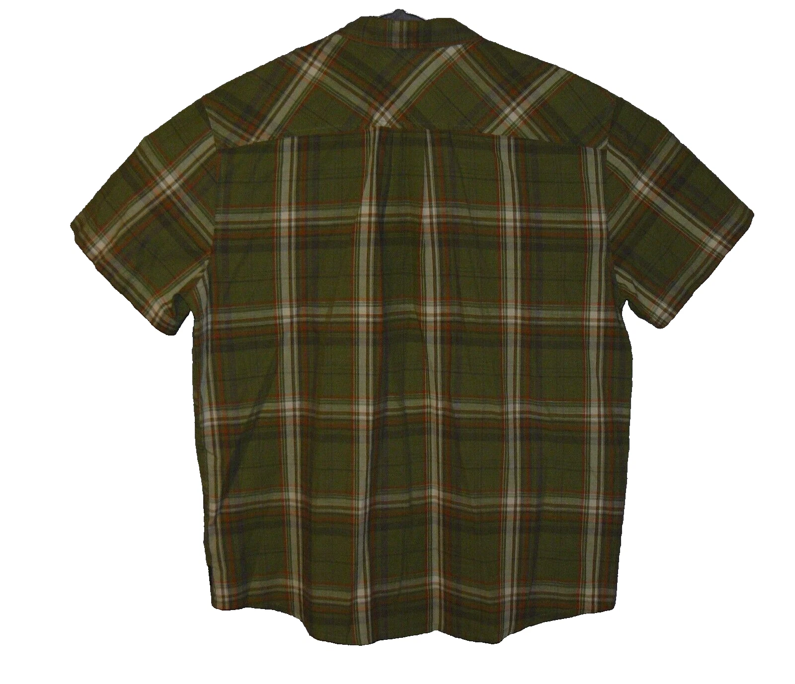 prana button up multicolor plaid short sleeve organic cotton shirt