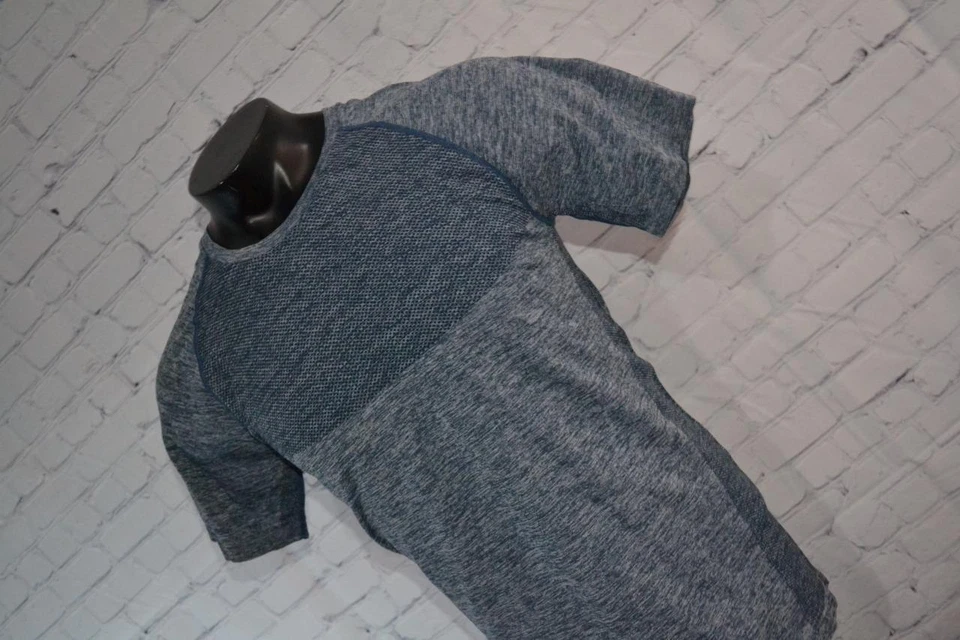 47292-a Kyodan Athletic Gym Shirt Workout Blue Size Large Fitted Mens - Image 3 of 4