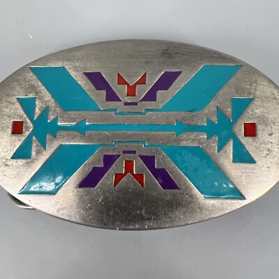 Vintage 1993 Gap Enamel Turquoise Purple Red Southwestern 