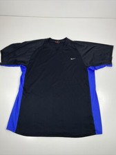 Vintage Nike Men’s Black Blue Mesh T-shirt USA Made 1990’s Size L