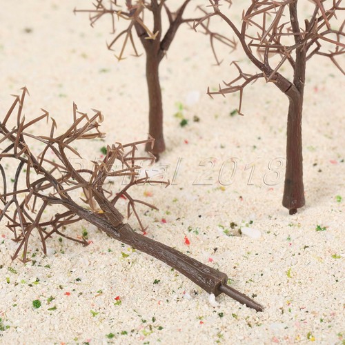 10pcs Brown Model Bare Trunk Tree Plastic 12cm Train Railway Scenery HO OO scale - Picture 9 of 10