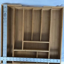 Seville Classics 2-piece Expandable Bamboo Drawer Organizer