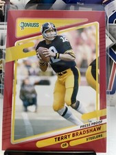 2021 Panini Donruss PRESS PROOF TERRY BRADSHAW RED STEELERS LEGEND RARE No.23🔥