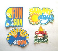 3D UPick College Summer Beach Picnic Card Scrapbook Embellishment