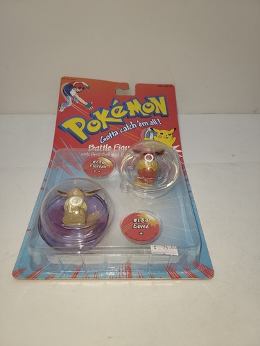 1998 NINTENDO/HASBRO POKÉMON BATTLE FIGURES WITH POKE BALL & BATTLE DISC # 133 & - Picture 6 of 6
