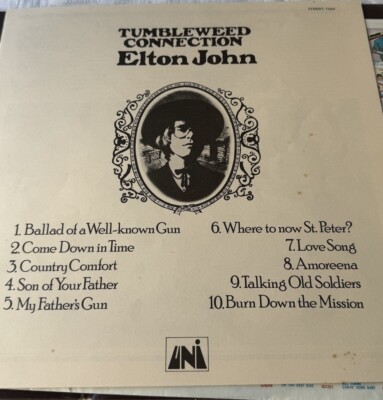 Elton John Tumbleweed Connection Vinyl With Inserts | eBay