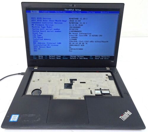 Lenovo Thinkpad T480 Core i5-8250U 1.60GHz 12GB Laptop No HD - Read - Picture 1 of 6