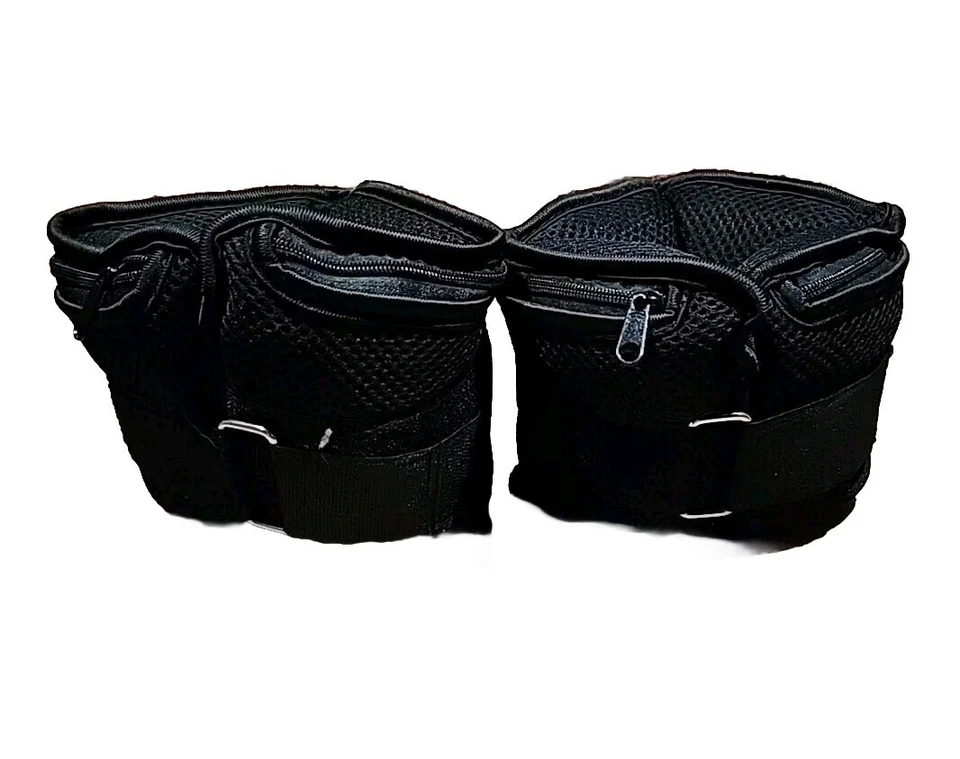 SPRI 5 lb Pair of Ankle Weights Adjustable Neoprene Sand Filled Black  - Image 2 of 4