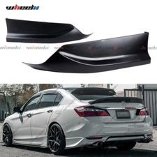 2pcs For 2016-17 Accord Sedan Black Rear Bumper Lip Splitter Spoiler Side Apron