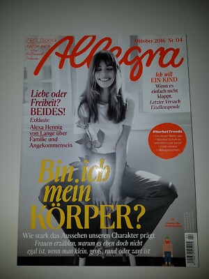 Allegra 4/2016 Oktober Fatih Akin Lara Maria Gräfen Anthea Page