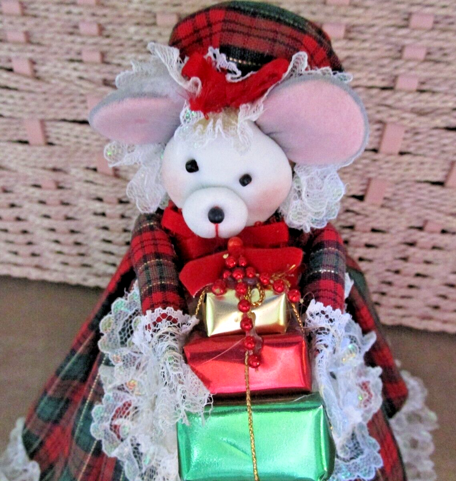 Christmas Plaid Dress Mouse Handmade Holiday Air Freshener Cover Decoration eBay