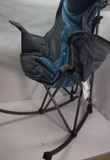 SunnyFeel AC2026 Rocking Camping Chair Luxury Padded Recliner Blue Grey