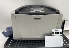 Fargo DTC400e Dual-Sided Thermal Color ID Card Printer TESTED / NO AC ADAPTER