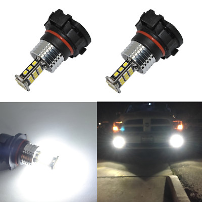 Alla Lighting 2x 2000Lm Super White 2504 PSX24W LED Bulbs 3020-SMD Car Fog Light