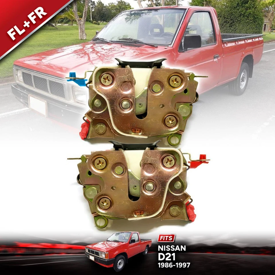 Door Lock Latch Actuator Front Pair FIT Nissan D21 Navara Hardbody 1986-1997 - Image 2 of 4