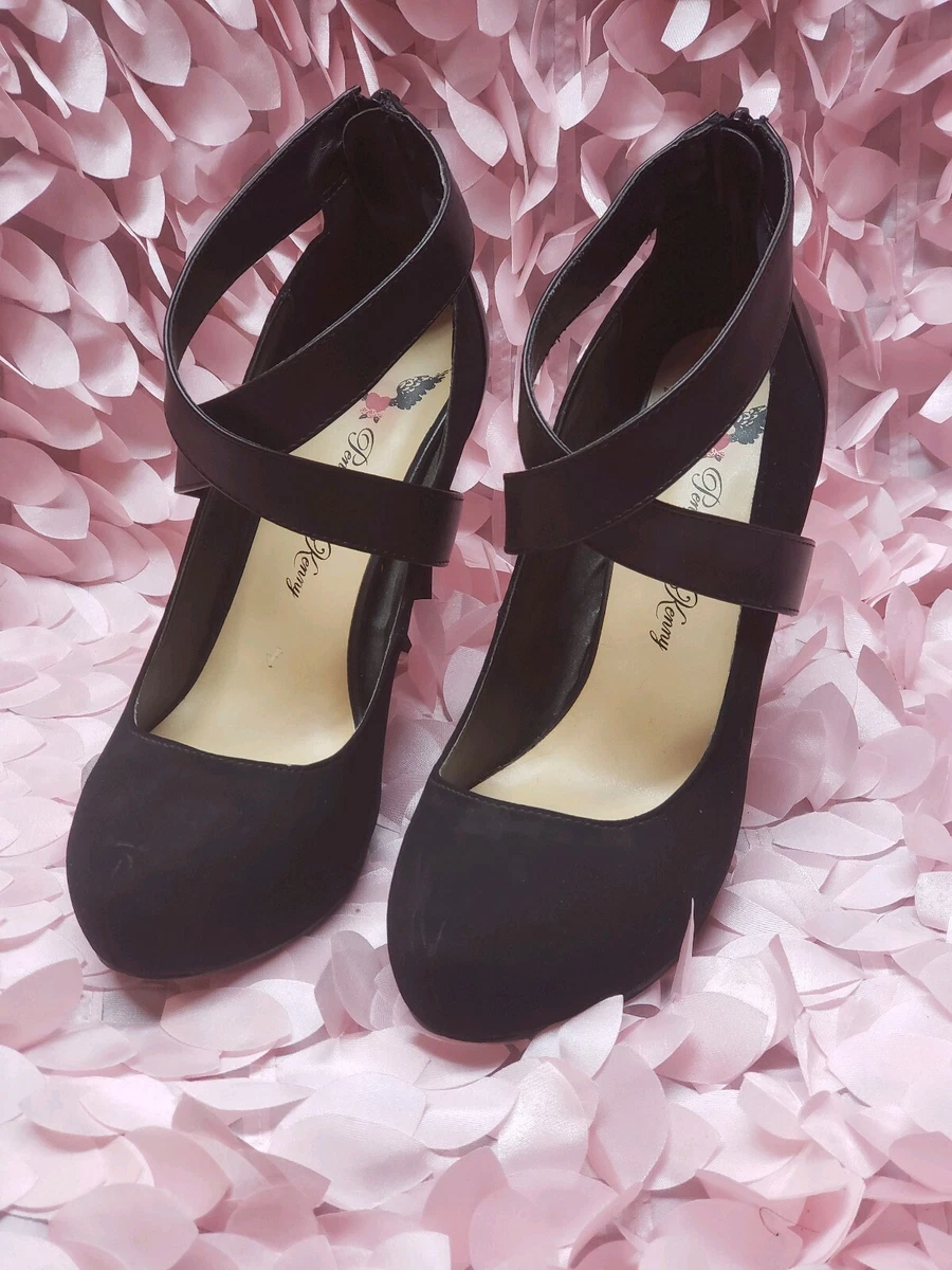 Women s Penny loves Kenny Black Platform Strapped Heels Size 7.5M