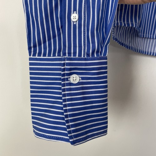 Camisa Madewell Relajada con Botones Azul Profundo Blanco Rayas Mediana Corta Elastizada - Imagen 6 de 12