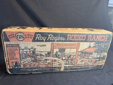 VTG ROY ROGERS DOUBLE BAR RANCH BOX w GATE FENCE PLAYSET PCS