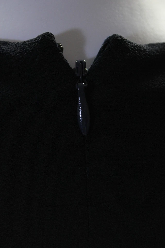 Blusa sin mangas con volantes y sin mangas con cremallera cuello redondo talla azul marino talla 36 EUR talla Foto 4 de 4