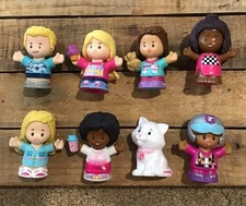 Fisher-Price Little People BARBIE Figures Lot Of 8 Mixed Occupation’s & A Cat