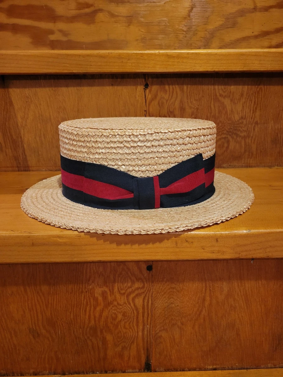 Vintage Straw Boater Hat Indiana Men's Vintage Hats for sale | eBay