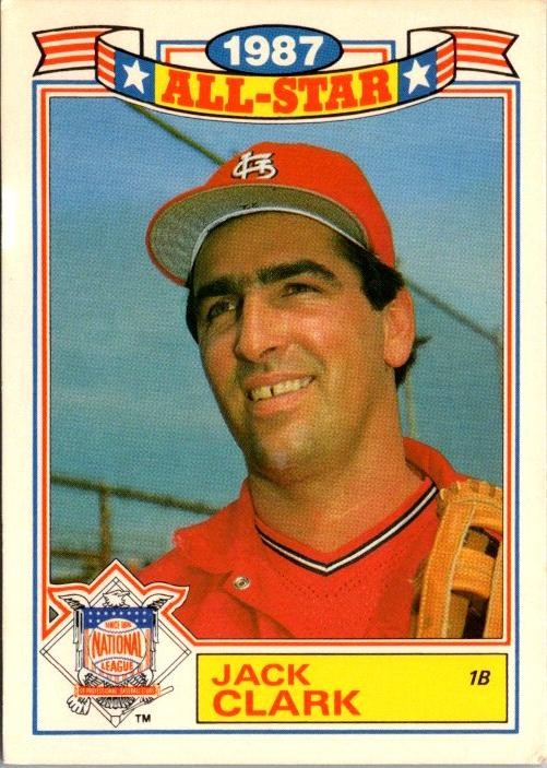 1988 Topps #13 Jack Clark Glossy All-Stars