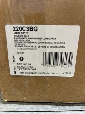 Moen 220C3BG 2.5 GPM Verso Rain Head & Magnetic Hand Shower Combo READ